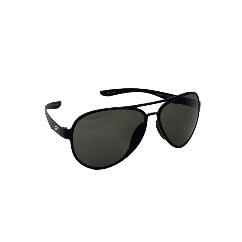 Lunette de soleil aviateur FLYING EYES Cooper Aviator, noire mat , verres G15 (vert neutre)