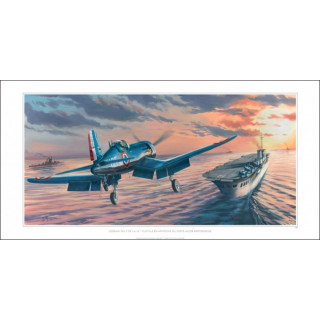 Litho L'Appontage F4U7 Corsair 12.F