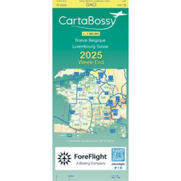 CARTABOSSY VFR FRANCE 2025 WEEK-END au 1/1000 000