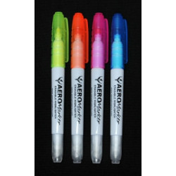 Lot de 4 surligneurs fluo effaçables AeroMarker