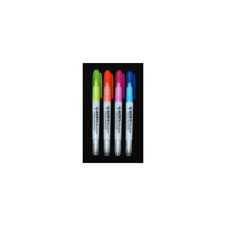 Lot de 4 surligneurs fluo effaçables AeroMarker