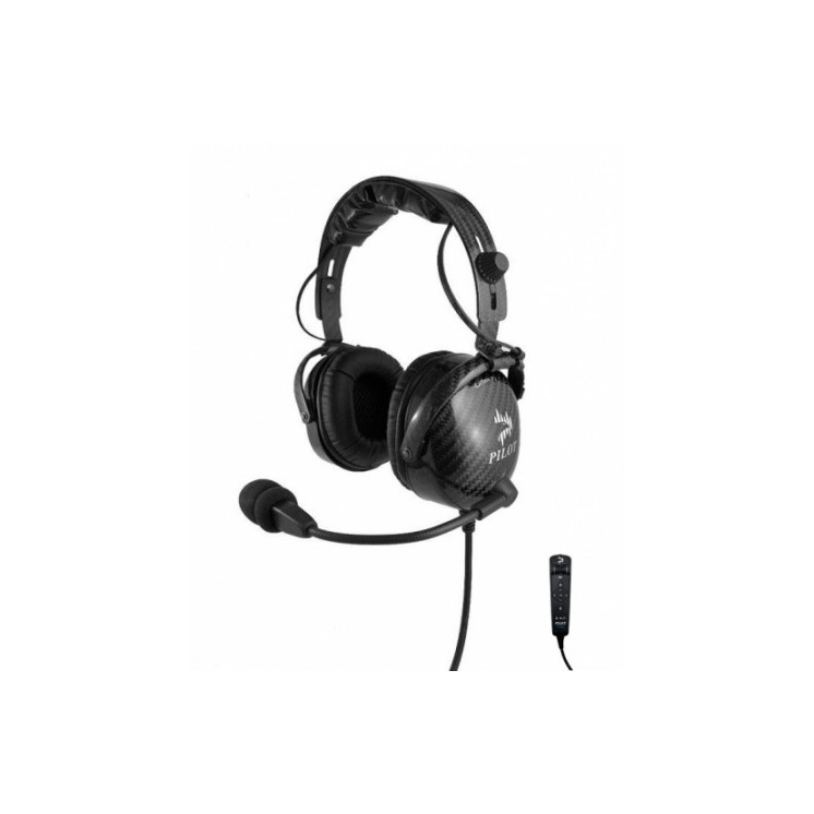 Casque aviation CARBON A1 ANR (ACTIF) avec boitier bluelink(bluetooth)