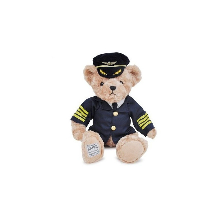 Captain Pilot Teddy Bear en peluche 22 cms