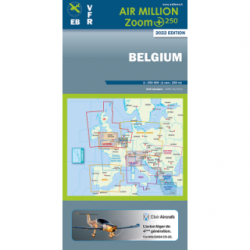 Carte AIR MILLION ZOOM VFR BELGIQUE 2024 au 1/250 000