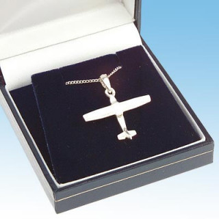 Collier-pendentif cessna NICKEL