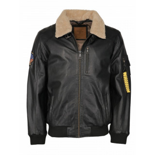 Blouson aviateur en cuir TOP GUN