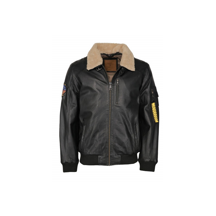 Blouson aviateur en cuir TOP GUN