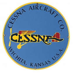 Plaque emaillée CESSNA AIRCRAFT