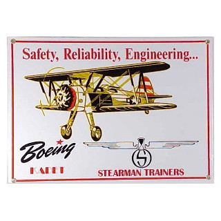 Plaque émaillée BOEING STEARMAN