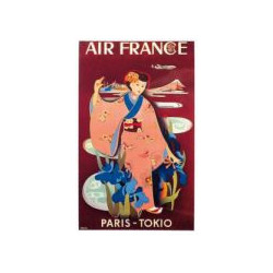 AFFICHE AIR FRANCE PARIS-TOKYO