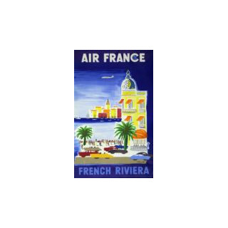 AFFICHE AIR FRANCE French Riviera