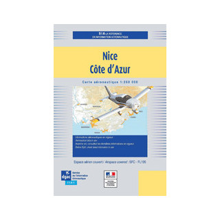 CARTE NICE COTE D'AZUR 2024 au 1/250 000 édition 1