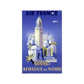 AFFICHE AIR FRANCE AFRIQUE DU NORD