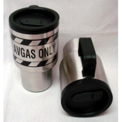 Grande tasse de voyage " AVGAS ONLY"