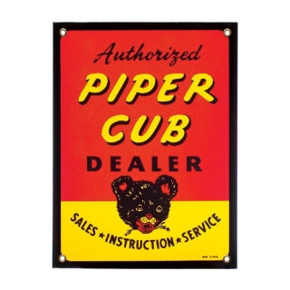 Plaque émaillée PIPER CUB DEALER