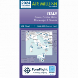 CARTE OACI 2024 AIR MILLION ITALIE AU 1/ 1 000 000