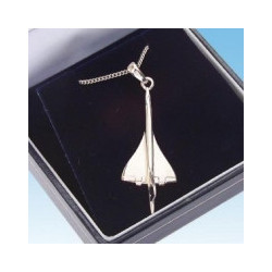 Collier-Pendentif Concorde version nickelée