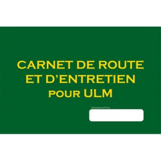 CARNET DE ROUTE ET D'ENTRETIEN POUR ULM